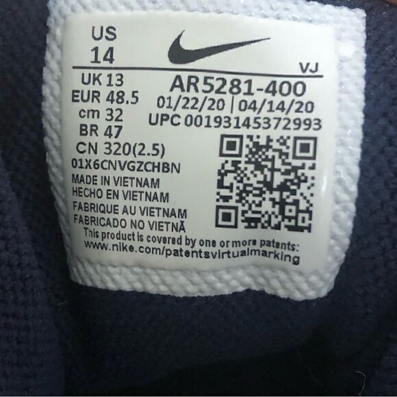 Nike Air Zoom Hyperace 2 Navy White Volleyball Shoes AR5281-400 Men\'s Sz 14